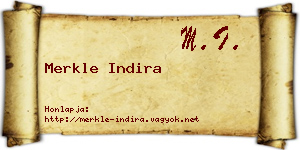 Merkle Indira névjegykártya